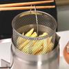 Stainless Steel Large Capacity Oil Fryer and Filter Cup Combo, Versatile Oil Filter Pot, Deep Fryer Pot with Basket, for Cooking Spaghetti, French Fries, Chicken, etc. (1.6 QT) view 3