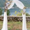 MISNODE Artificial Wedding Arch Flowers Kit Pack of 3, 2pcs Artificial Floral Swag Arrangement and Draping Fabric with Bandages, Arch Decorations for Wedding Arbor Backdrop(Autumn) view 2