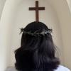 Jesus Crown of Thorns Headpiece, 7.5-8" DiameterHandmade Wearable Crown Decor for Christian Easter, Church Events, and Christmas Tree Topper,Religious Gift view 3