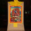 buddha tapestry, Tibetan thangka,thangka painting,buddhist tapestry,Three Dharmapalas of The Gelugpa,Palden Lhamo,Mahakala,Yamantaka, Tibetan Thangka Painting Art,Buddhist Thangka Brocade,Buddha Tapes view 2