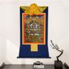 buddha tapestry, Tibetan thangka,thangka painting,buddhist tapestry,Tantric Tibetan Buddhist Thangka Wall Hanging,Green Tara in Mandala,Khadiravani,Jetsun Dolma,Hot Stamping Brocade Buddhist Tapestry view 3