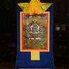 buddha tapestry, Tibetan thangka,thangka painting,buddhist tapestry,Tantric Tibetan Buddhist Thangka Wall Hanging,Green Tara in Mandala,Khadiravani,Jetsun Dolma,Hot Stamping Brocade Buddhist Tapestry view 4