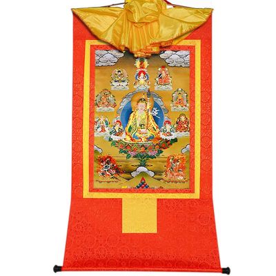 buddha tapestry, Tibetan thangka,thangka painting,buddhist tapestry,Tibetan Thangka Art,Eight Forms of Padmasambhava,Guru Rinpoche,Lotus Born,Padmakara,Buddhist Thangka Painting,Thangka Brocade,Buddha