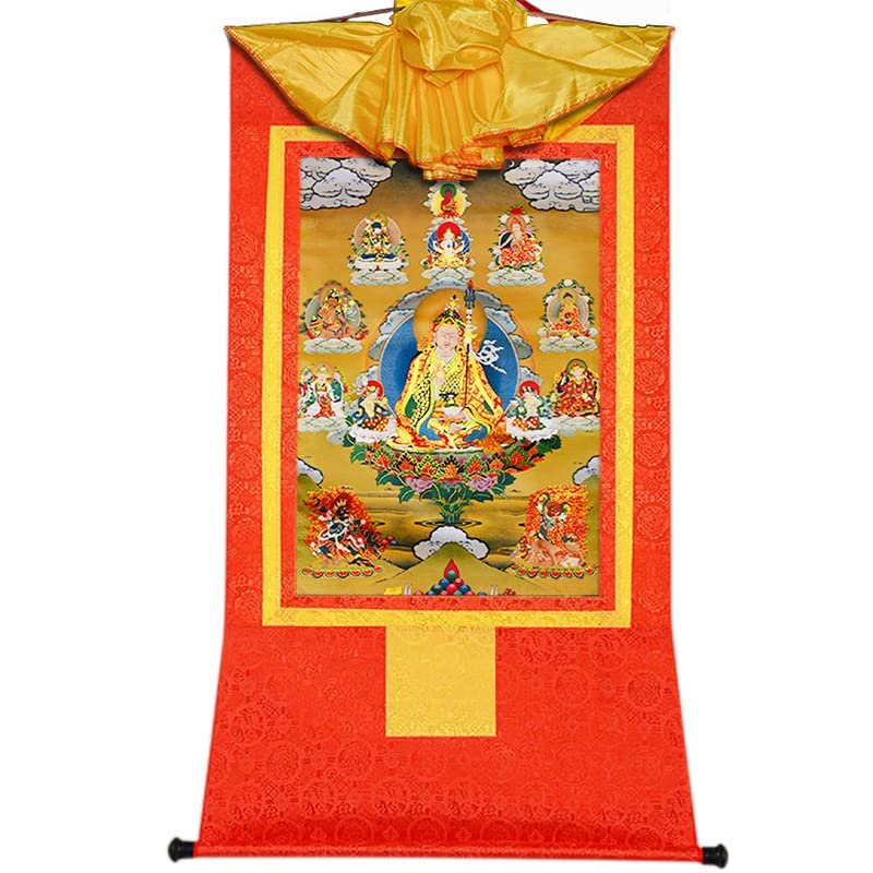 buddha tapestry, Tibetan thangka,thangka painting,buddhist tapestry,Tibetan Thangka Art,Eight Forms of Padmasambhava,Guru Rinpoche,Lotus Born,Padmakara,Buddhist Thangka Painting,Thangka Brocade,Buddha