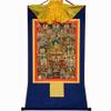 buddha tapestry, Tibetan thangka,thangka painting,buddhist tapestry,Guru-Saint Padmasambhava and 23 Jambhalas,Gods of Wealth, Tibetan Thangka Painting Art,Buddhist Thangka Brocade,Buddha Tapestry with view 1