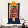buddha tapestry, Tibetan thangka,thangka painting,buddhist tapestry,Three Dharmapalas of The Gelugpa,Palden Lhamo,Mahakala,Yamantaka, Tibetan Thangka Painting Art,Buddhist Thangka Brocade,Buddha Tapes view 4