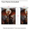 18TH CROZY Dragon Blackout Curtains for Girls Boy Home Decor, Medieval Fantasy Magical Red Animal Grommet Thermal Insulated Drapes Darkening Window Curtain for Bedroom Living Room, 42 x 45 Inch view 3