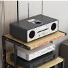 AErosx 3 Tier Movable AV Media Stand Component Cabinet, Gaming TV Stand and Stereo Rack CD Player Stand Audio Tower with Height Adjustable Wooden Shelf for Home/Office/Theater, 50x40x64cm (Color : C) view 3
