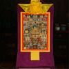 buddha tapestry, Tibetan thangka,thangka painting,buddhist tapestry,Guru-Saint Padmasambhava and 23 Jambhalas,Gods of Wealth, Tibetan Thangka Painting Art,Buddhist Thangka Brocade,Buddha Tapestry with view 3