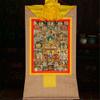buddha tapestry, Tibetan thangka,thangka painting,buddhist tapestry,Guru-Saint Padmasambhava and 23 Jambhalas,Gods of Wealth, Tibetan Thangka Painting Art,Buddhist Thangka Brocade,Buddha Tapestry with view 3