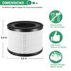 Skydiras AP-S0610L Filter Replacement, Compatible with MOOKA AP-S0610L Air Cleaner Purifier, 3-IN-1 H13 True HEPA Filter, 2-Pack view 4