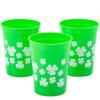 Fun Express St. Patricks Day Shamrock & Clover Reusable Plastic Cups 10 oz - 12 Ct view 1