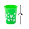 Fun Express St. Patricks Day Shamrock & Clover Reusable Plastic Cups 10 oz - 12 Ct view 3
