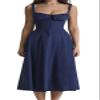 Udeniy Womens Casual Summer Dresses Fashion Sleeveless Sexy Dresses Elegant Floral Vacation Dresses Vintage Party Dresses A-Blue view 1