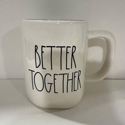 HomeLoft Basics Rae -VALENTINE'S DAY *Love Themed* Coffee Mug and Products Series- Dunn By Magenta (BETTER TOGETHER Mug *Double-Sided*), Medium