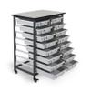 Luxor MBS-DR-16S Mobile Storage Unit (Pack of 2) with Double Row and 16 Small Bins view 3