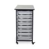 Luxor MBS-DR-16S Mobile Storage Unit (Pack of 2) with Double Row and 16 Small Bins view 4