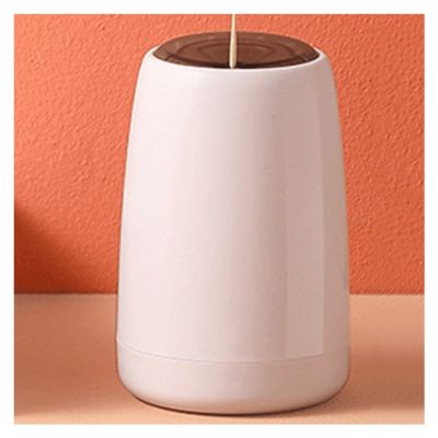 FOREPANY Cotton Swab Holder,Toothpick Holder, Automatic Toothpick Holder Box Portable Toothpick Container Toothpick Dispenser Home Table Toothpick Storage Box, 6*9.3cm, Roze