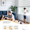 Boolegon Custom Size Zebra Blinds for Windows Shades,Blackout Cordless Zebra Roller Blinds,Textural Privacy Light Control for Day and Night,Easy to Install, White, 59" W x 80" H view 2