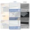 Boolegon Custom Size Zebra Blinds for Windows Shades,Blackout Cordless Zebra Roller Blinds,Textural Privacy Light Control for Day and Night,Easy to Install, White, 59" W x 80" H view 4