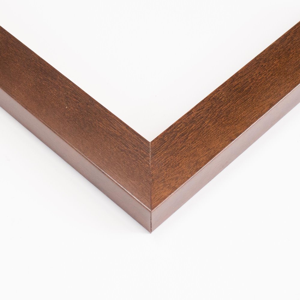 Poster Palooza 20x24 Frame Brown Walnut Solid Wood Picture | 1.25 Inch Moulding Width | Includes UV Acrylic Plexiglass, Foam Board Backing & Hanging Hardware