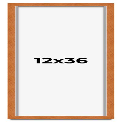 12x36 Frame Brown Honey Pecan Solid Wood Picture Frame with UV Acrylic Plexiglass, Foam Board Backing & Hanging Hardware Included | 0.75 Inch Frame Moulding Width | 0.5 Inch Rabbet Depth