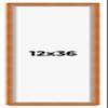 12x36 Frame Brown Honey Pecan Solid Wood Picture Frame with UV Acrylic Plexiglass, Foam Board Backing & Hanging Hardware Included | 0.75 Inch Frame Moulding Width | 0.5 Inch Rabbet Depth view 1