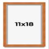 11x18 Frame Brown Honey Pecan Solid Wood Picture Frame with UV Acrylic Plexiglass, Foam Board Backing & Hanging Hardware Included | 0.75 Inch Frame Moulding Width | 0.5 Inch Rabbet Depth view 1