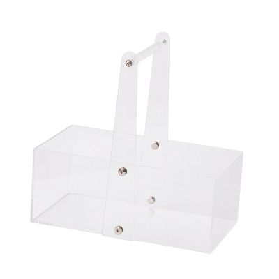 XLWLLNJ Acrylic Flower Box Flowers Arrangements Home Decor Desktop Clear Flower Girl Basket for Organizing Party Festival Photo Prop Anniversary