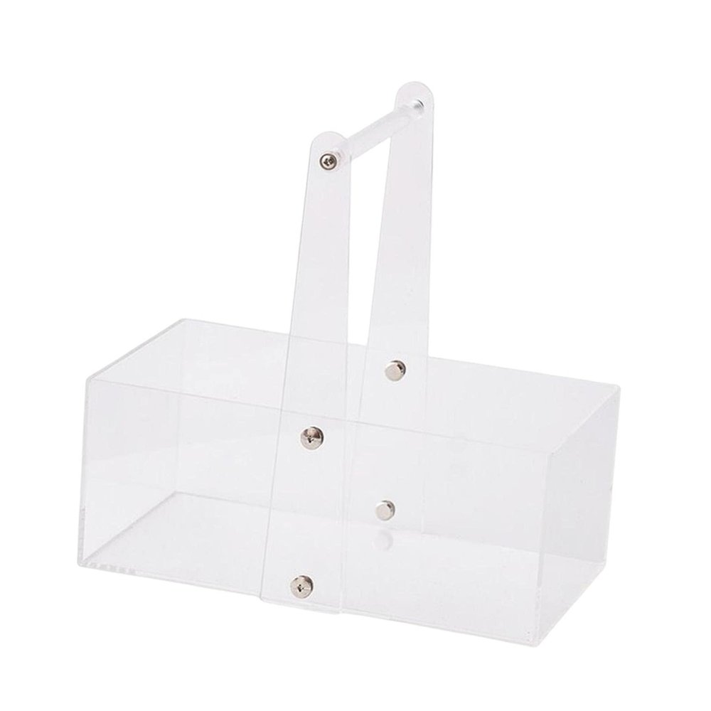 XLWLLNJ Acrylic Flower Box Flowers Arrangements Home Decor Desktop Clear Flower Girl Basket for Organizing Party Festival Photo Prop Anniversary