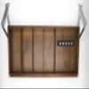 The Drop Block Under Cabinet Spice Rack - Pull down Spice Rack -Safely and neatly store steak knives, utensils, crafts and more (Walnut) view 1