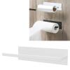 Paper Towel Holder Self Adhesive Carbon Steel Paper Towel Bar Elegant Bathroom (White) view 4