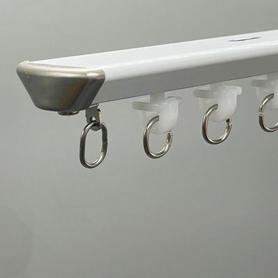MZQMK Ceiling Curtain Track Set, Ceiling Track for Curtains-Room Divider, Curtain Track Ceiling Mount, Ceiling Track for Curtains(Color:White,Size:2.6M/(8.5FT))
