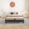 ROIL 4 inch Twin Bed Frames with Round Corner Legs Mattress Retainers 3500LBS Heavy Duty Steel Slats No Box Spring Needed Platform Noise-Free Easy Assembly view 3