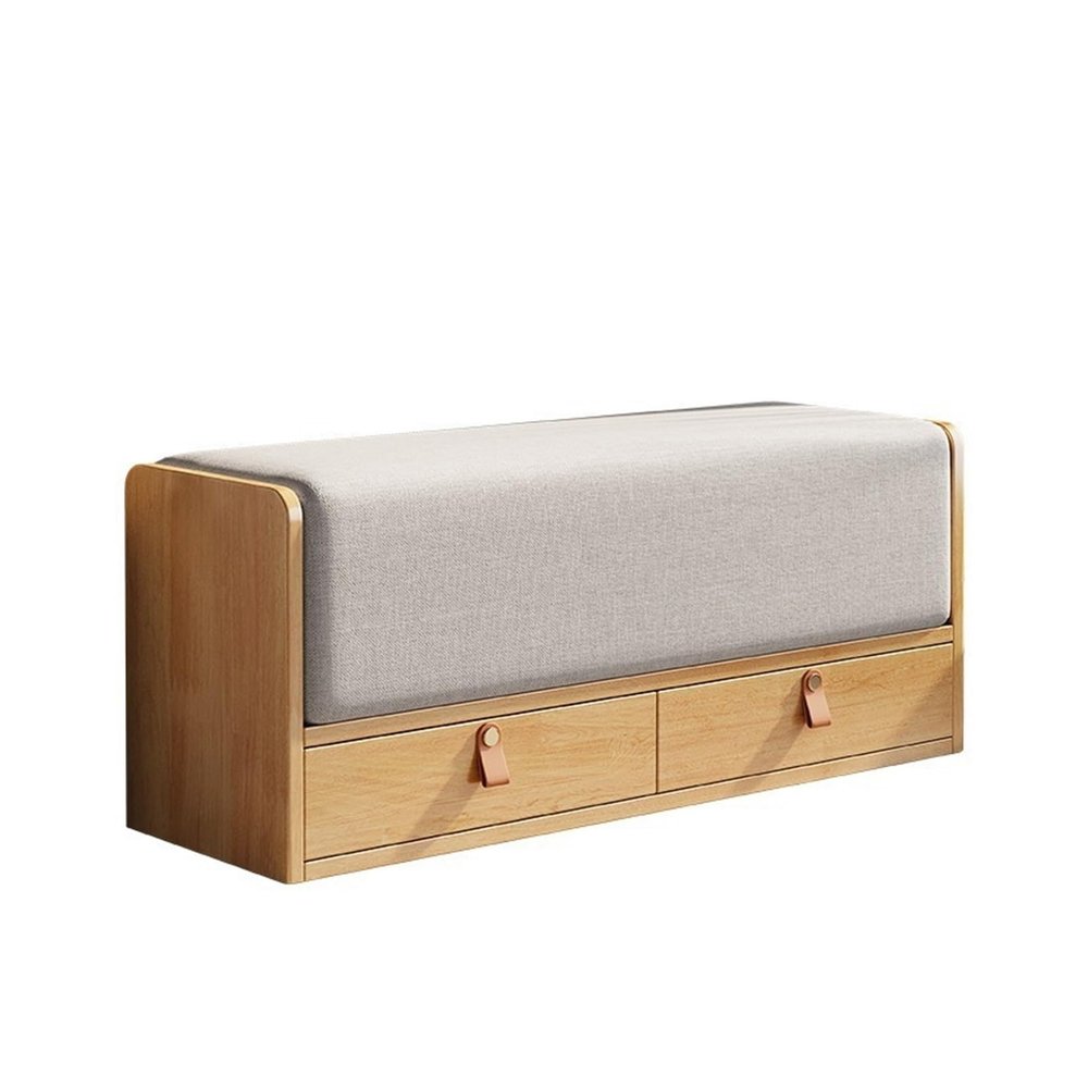 Hhaoran-9863 Shoes Bench Shoe Bench, Hallway Storage Bench with Two Drawers and Padded Seat Cushion for Entryway, Living Room, Bedroom Ideal for Shoe Storage (Size : 70 * 30 * 45cm)