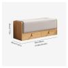Hhaoran-9863 Shoes Bench Shoe Bench, Hallway Storage Bench with Two Drawers and Padded Seat Cushion for Entryway, Living Room, Bedroom Ideal for Shoe Storage (Size : 70 * 30 * 45cm) view 2