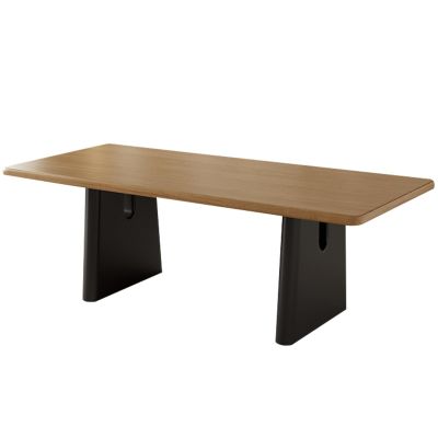 Creative Light Luxury Coffee Table Solid Wood Living Room Table Office workstations High Load-Bearing Capacity Suitable for a Wide Range of Applications (Color : Black, Size : 120 * 60 * 75cm)