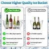 2 PCS Ice Buckets for parties - Party Cooler for Mimosa Bar Supplies - Extra Large Acrylic Beverage Tub Champagne bucket with 2 Scoops 5.5L view 2