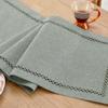 Aoztio Burlap Style Farmhouse Table Runner, 13 x 36 Inch Grey, Rustic Geometric Hollow Table Runners 36 Inches Long for Dresser Table Everyday Use, 13x36 Inches, Grey view 1