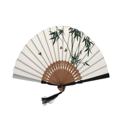 HAFUNE Handheld Chinese Folding Fan Chinese Style Vintage Summer Bamboo Folding Fan Hand Held Fan Dance Wedding Party Decor Pocket Gifts Folding Hand Fans (Color : A, Size : 23x2cm/9.06x0.79in)