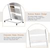 lesolar Floor-Standing Magazine Rack 4-tier Newspaper Holder Book Display Shelf Brochure Display Stand Floor Suitable for Exhibitions Shopping Malls Hospitals Offices SchoolSilvery view 3