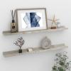 xinxinxiang Wall Shelves 2 pcs Shelving Wall Mounted Bedroom Decor Shelves for Wall Storage Shelves Decorative Shelves Concrete Gray 31.5""x3.5""x1.2"", Grey view 1