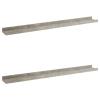 xinxinxiang Wall Shelves 2 pcs Shelving Wall Mounted Bedroom Decor Shelves for Wall Storage Shelves Decorative Shelves Concrete Gray 31.5""x3.5""x1.2"", Grey view 3