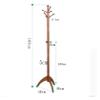 GTEFSWS Coat Racks Elegant Coat Racks Wooden Coat Rack Stand Entryway Free Standing Coat Stand with 8 Hooks Triangular Base Coat Rack Clothes (Color : White, Size : 183 * 46cm) view 2