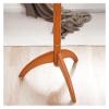 GTEFSWS Coat Racks Elegant Coat Racks Wooden Coat Rack Stand Entryway Free Standing Coat Stand with 8 Hooks Triangular Base Coat Rack Clothes (Color : White, Size : 183 * 46cm) view 4