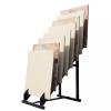 BESNUT Ceramic Tile Door Stand Holder,Floor Porcelain Display Stand Rack,Wooden Floor Sample Holder,Floor Tile Display Stand with 8 Card Slots view 1