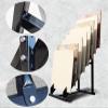 BESNUT Ceramic Tile Door Stand Holder,Floor Porcelain Display Stand Rack,Wooden Floor Sample Holder,Floor Tile Display Stand with 8 Card Slots view 3