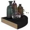 xinxinxiang Corner Shelf Black 9.8"x9.8"x1.5" MDF Living Room Corner Decor Corner Wall Shelf Bedroom Shelves for Wall view 3