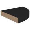 xinxinxiang Corner Shelf Black 9.8"x9.8"x1.5" MDF Living Room Corner Decor Corner Wall Shelf Bedroom Shelves for Wall view 4