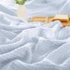 PHF 100% Cotton Muslin Blanket Queen Size 90"x90", 4-Layer Lightweight Gauze Throw, Breathable Cloud-Soft Minimalist Blanket for Bed, Couch, Camping & Baby, Ancient Water, Ideal Gift view 1